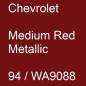 Preview: Chevrolet, Medium Red Metallic, 94 / WA9088.